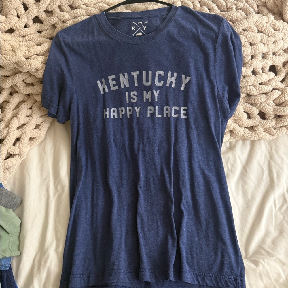 Kentucky Is My Happy Place Navy Tee